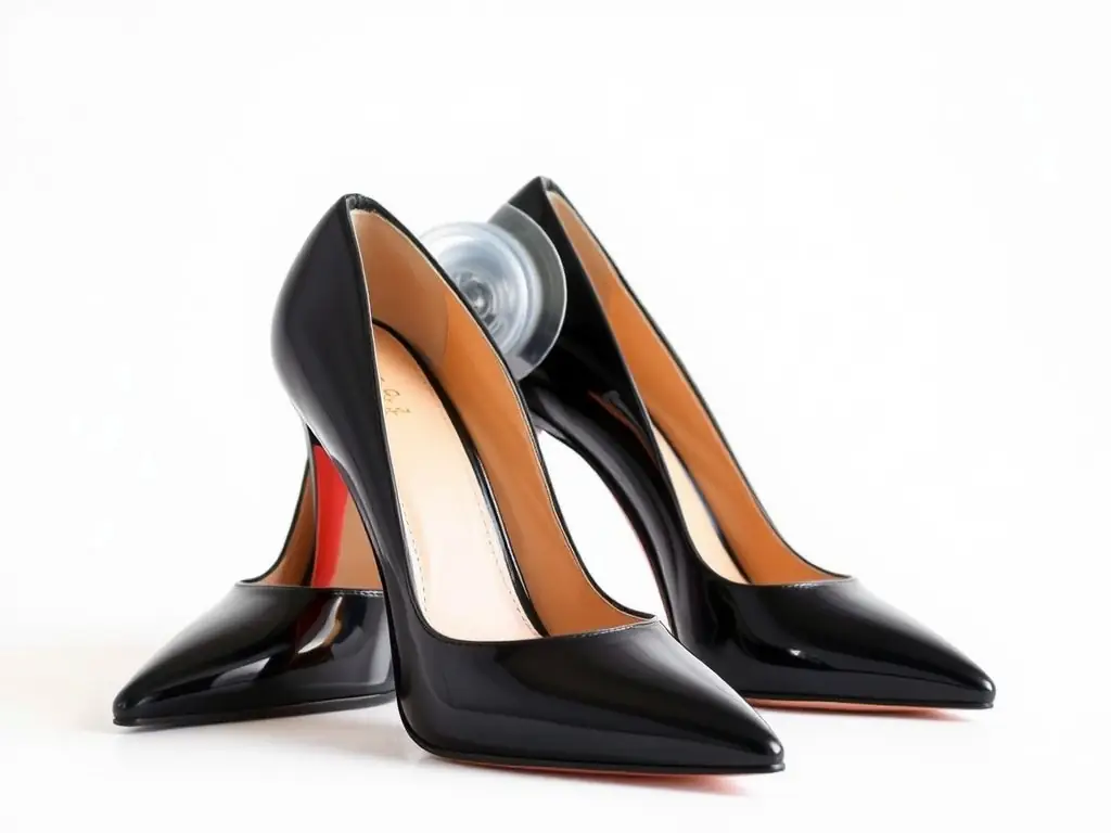 A display of Satlayer Elegant Stiletto Heels, showcasing their sleek silhouette and sophisticated design, highlighting the elegance and style of the formal wear collection.